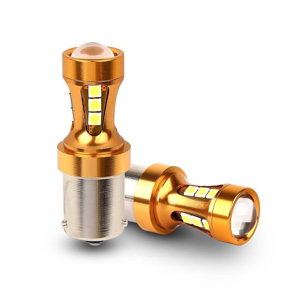 Planet Gates White / 2PCS White Ba15s Canbus 12V/24V White Color 1156 P21W T20 7440 3156 T25 Ba15s T15 W16W LED Lamp Bau15s Reversing Tail Rear Car Led Light