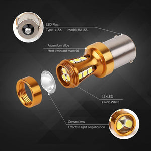 Planet Gates White / 2PCS White Ba15s Canbus 12V/24V White Color 1156 P21W T20 7440 3156 T25 Ba15s T15 W16W LED Lamp Bau15s Reversing Tail Rear Car Led Light