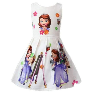 Planet Gates White / 2T Baby Summer Princess Little Pony Rainbow Dresses For Girls Halloween Birthday Party Vestidos Dress Children Clothing