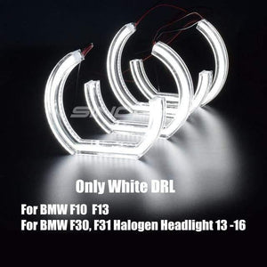 Planet Gates White 3 LED Angel Eyes Halo Rings 3D DTM LCI M4 Style For BMW E90 E92 F30 F31 E60 E82 M5 Turn Signal White Yellow Switchback Accessories