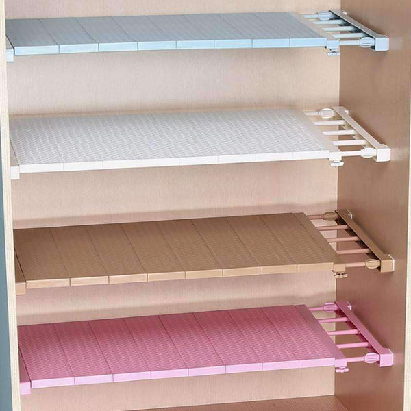 Planet Gates white 30-40cm Adjustable Closet Organizer Storage Shelf Wall Mounted Kitchen Rack Space Saving Wardrobe Decorative Shelves Cabinet Holders 9