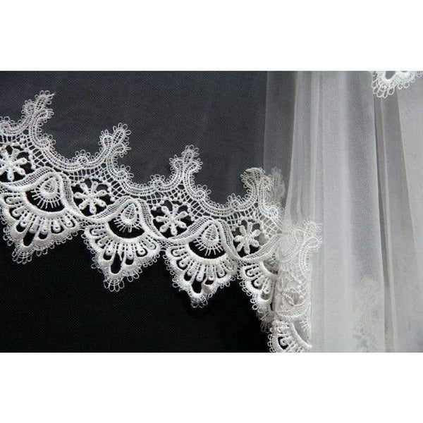 Planet Gates White / 300cm Cathedral Bridal Veils 2018 New Bride Wedding Veil Long Bride Appliques Bridal Veil 3 Meters One Layer Wedding Accessories