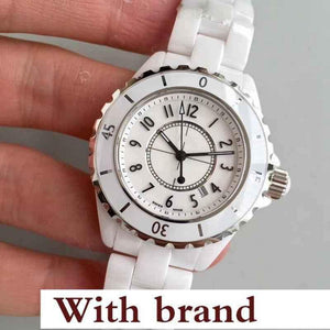 Planet Gates white 33mm Lovers Watch Mens Fashion Women Watch Luxury Casual Waterproof Quartz Ceramic Watches Ladies Wristwatch Gifts Female