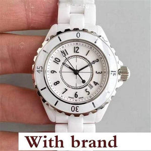 Planet Gates white 33mm Lovers Watch Mens Fashion Women Watch Luxury Casual Waterproof Quartz Ceramic Watches Ladies Wristwatch Gifts Female