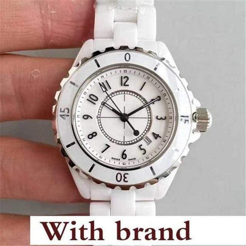 Planet Gates white 33mm Lovers Watch Mens Fashion Women Watch Luxury Casual Waterproof Quartz Ceramic Watches Ladies Wristwatch Gifts Female