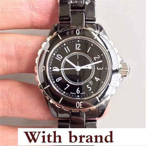 Planet Gates black 33mm Lovers Watch Mens Fashion Women Watch Luxury Casual Waterproof Quartz Ceramic Watches Ladies Wristwatch Gifts Female