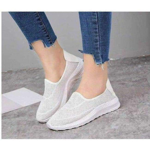 Planet Gates White / 35 Brand Women Casual Shoes Slip-on Size 35-40 2018 Women's Shoes Summer Breathable Air Mesh Lazy Loafers Female Flats Girl's Shoes