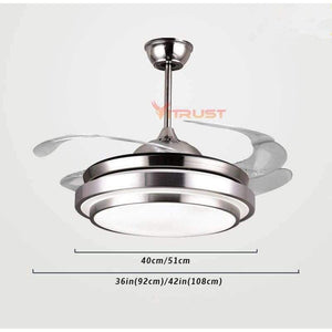 Planet Gates White / 36 inch / 110V Modern Remote Control Ceiling Fan with LED light For Living Room Ventilador de techo Ceiling fans with Lights 36/42 inch