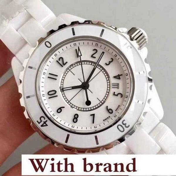 Planet Gates white 38mm Lovers Watch Mens Fashion Women Watch Luxury Casual Waterproof Quartz Ceramic Watches Ladies Wristwatch Gifts Female