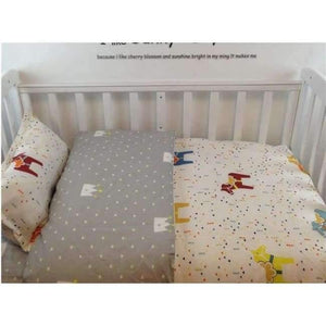 Planet Gates White 3PCS Newborn Baby Bed sheets Crib Quilt Cover infant Baby Cot Bedding 100% cotton,(Duvet Cover+Sheet+Pillowcase)