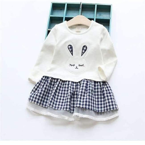 Planet Gates White / 3T Quality Spring Baby Girl Clothes Girl Baby Dress Long Sleeve Cartoon Embroiderie Bunny Princess Dress Clothes 3 Designs