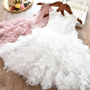 Planet Gates White / 3T Summer Baby Kids Girl Dress Toddler Princess Party Tutu Dress for Girls Clothes Children Princess Dresses Birthday Wedding Gown