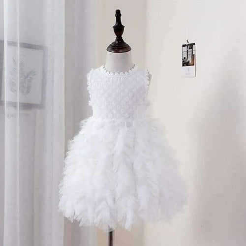Planet Gates White / 3T Summer Flower Girl Dresses Wedding Party Kids Tutu Birthday Princess Dress for Girls Infant Children Clothing Girl Baby Clothes