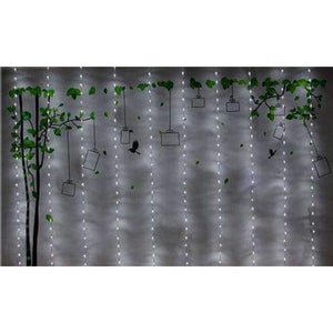 Planet Gates White 3x3M 320LED Waterfall Waterproof Meteor Shower Rain LED String Lights For Holiday Light Wedding Xmas Christimas Party Decor