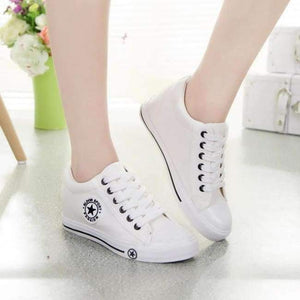 Planet Gates white / 4.5 Women's Vulcanize Shoes Female Spring Autumn Casual Students White Canvas Shoes  Style Solid Colors zapatillas mujer AC410