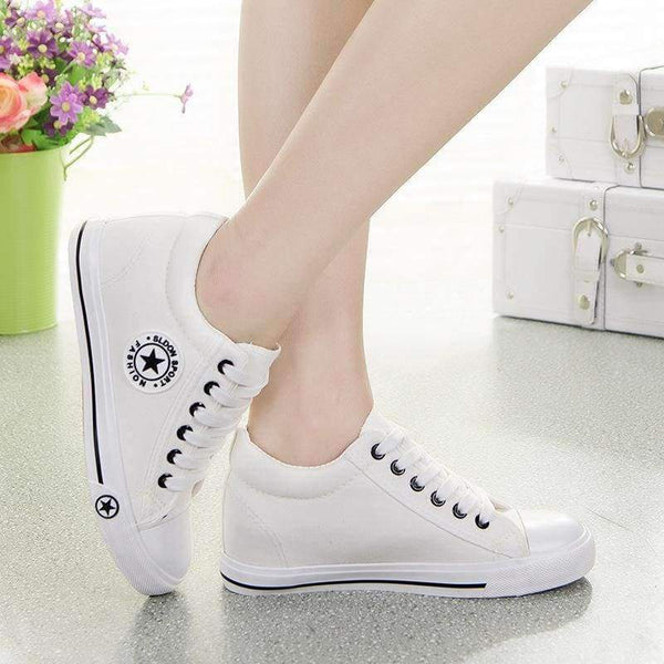 Planet Gates white / 4.5 Women's Vulcanize Shoes Female Spring Autumn Casual Students White Canvas Shoes  Style Solid Colors zapatillas mujer AC410