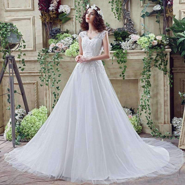 Planet Gates White / 4 Buttons Appliques Ivory Bridal Dress Wedding Gowns Crystal Beading Sash White Plus Size Wedding Dresses vestidos de novia