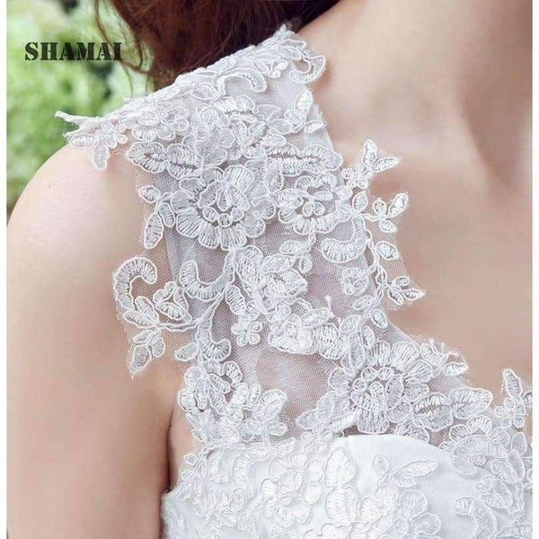 Planet Gates White / 4 Buttons Appliques Ivory Bridal Dress Wedding Gowns Crystal Beading Sash White Plus Size Wedding Dresses vestidos de novia