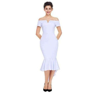 Planet Gates White / 4 / China Asymmetrical Cocktail Dress 2018 Sexy Unique Tea Length Party Gown with Cap Sleeves Women Ladies Westido Coctel