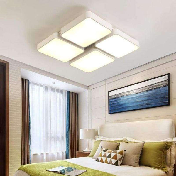 Planet Gates White / 4 pcs white frame Modern Square Led commercial lighting for office Library Warm cool changeable led bar light Ceiling Lamp 4-6 pcs study Luminaria