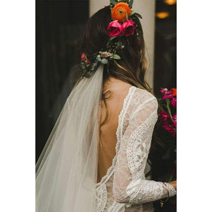 Planet Gates White / 4 Wedding Dresses Boho 2018 Exquisite Lace Backless Chic Wedding Dress Bridal Gowns Robe De Mariage 2018