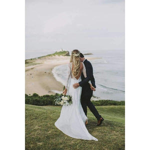 Planet Gates White / 4 Wedding Dresses Boho 2018 Exquisite Lace Backless Chic Wedding Dress Bridal Gowns Robe De Mariage 2018