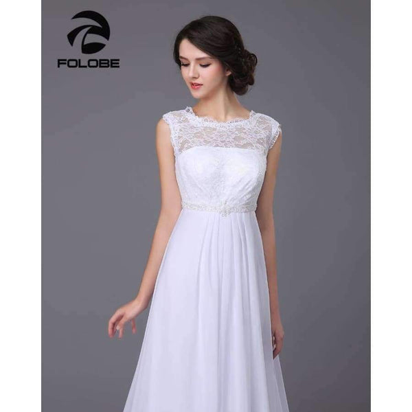 Planet Gates White / 4 White/Ivory Beading Lace Vestidos De Noiva Chiffion Backless Beach A-line Wedding Dresses Robe De Marriage Bridal Gowns