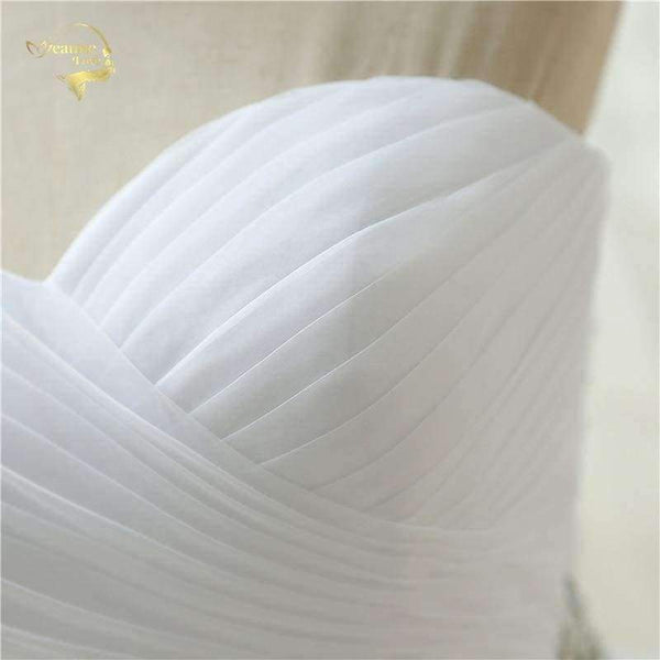 Planet Gates White / 4 White Vestido De Noiva 2018 New Design A line Perfect Belt Robe De Mariage Strapless Lace Up Wedding Dresses OW 7799