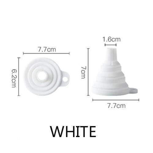 4PCS Kitchen Home Portable Folding Funnels Telescopic Long Neck Funnel Creative Household Liquid Silicagel Funnel Kitchen Tools