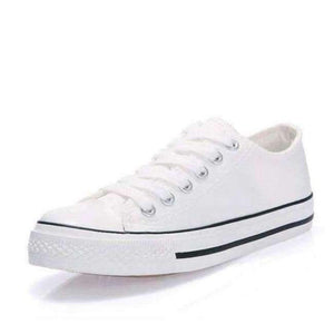 Planet Gates White / 5 Canvas Shoes Fashion Solid Color Women Vulcanized Shoes Lace-up Casual White Couple Shoes Woman Sneakers Zapatos Tenis Feminino