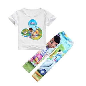Planet Gates White / 5 Cotton T-shirts Leggings for Girls Flower Pants for Girls Children Cartoon Tinycottons Leginsy Kids Sport Suit