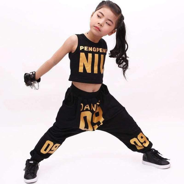 Planet Gates white / 5 Jazz Dance Costumes for Girls Spring Summer  Kids Street Dance Clothes Sets Teenagers Hip Hop T Shirt Pants Sets