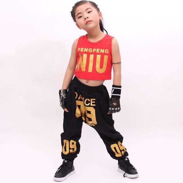 Planet Gates white / 5 Jazz Dance Costumes for Girls Spring Summer  Kids Street Dance Clothes Sets Teenagers Hip Hop T Shirt Pants Sets
