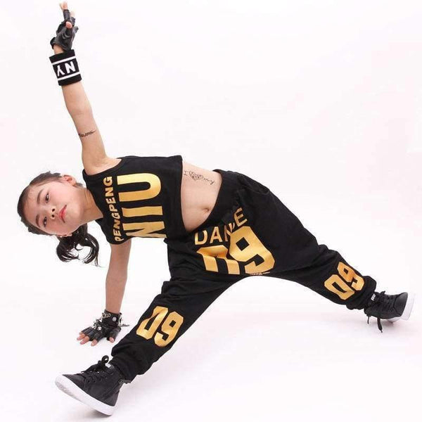 Planet Gates white / 5 Jazz Dance Costumes for Girls Spring Summer  Kids Street Dance Clothes Sets Teenagers Hip Hop T Shirt Pants Sets