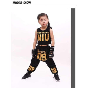 Planet Gates white / 5 Jazz Dance Costumes for Girls Spring Summer  Kids Street Dance Clothes Sets Teenagers Hip Hop T Shirt Pants Sets