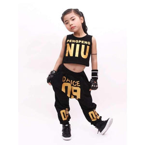 Planet Gates white / 5 Jazz Dance Costumes for Girls Spring Summer  Kids Street Dance Clothes Sets Teenagers Hip Hop T Shirt Pants Sets