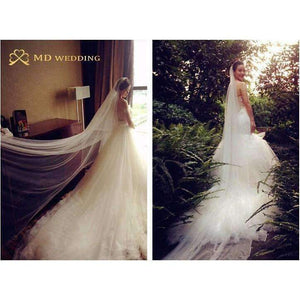 Planet Gates White 5M White/Ivory Wedding Veil Multi-layer long Bridal Veil Head Veil Wedding Accessories Hot Sell MD03034