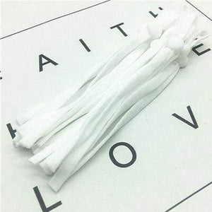 Planet Gates white / 5mm / 20pcs 100Pcs Mask Sewing Elastic Band Cord With Adjustable Buckle Stretchy Mask Earloop Lanyard Earmuff Rope DIY Making Supplies
