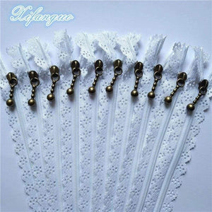 Planet Gates White / 5pcs / 25cm 5/10pcs 25cm 10 Inch DIY 3# Nylon Coil Flower Zipper For DIY Sewing Tailor Handicraft Bed Bag (20 Colors) #
