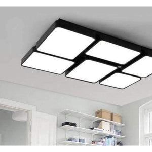 Planet Gates White / 6 pcs black frame Modern Square Led commercial lighting for office Library Warm cool changeable led bar light Ceiling Lamp 4-6 pcs study Luminaria