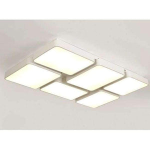 Planet Gates White / 6 pcs white frame Modern Square Led commercial lighting for office Library Warm cool changeable led bar light Ceiling Lamp 4-6 pcs study Luminaria