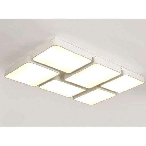 Planet Gates White / 6 pcs white frame Modern Square Led commercial lighting for office Library Warm cool changeable led bar light Ceiling Lamp 4-6 pcs study Luminaria