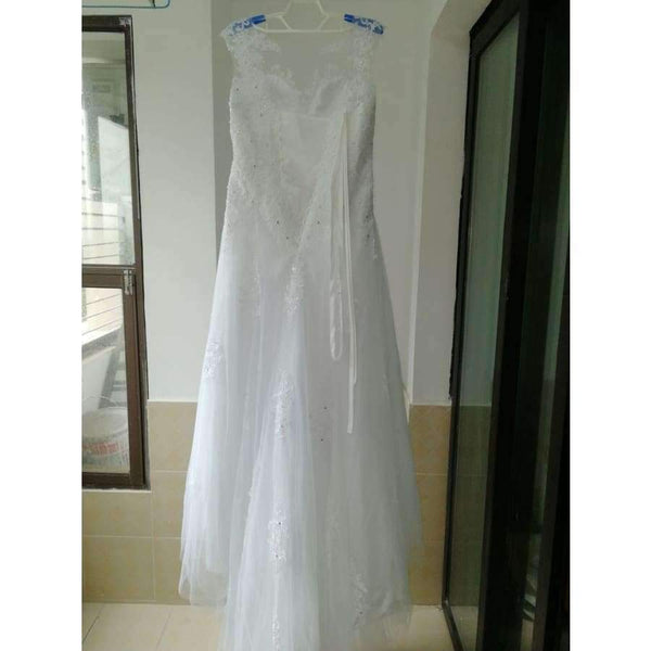 Planet Gates white / 6 Tulle Mariage Vestidos de Novia Embroidery Lace Mermaid Wedding Dress 2018 Bridal Gowns Plus Size Customized FSM-138M