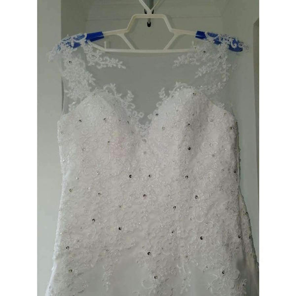 Planet Gates white / 6 Tulle Mariage Vestidos de Novia Embroidery Lace Mermaid Wedding Dress 2018 Bridal Gowns Plus Size Customized FSM-138M