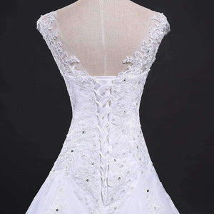 Planet Gates white / 6 Tulle Mariage Vestidos de Novia Embroidery Lace Mermaid Wedding Dress 2018 Bridal Gowns Plus Size Customized FSM-138M