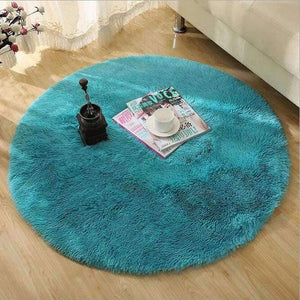 Planet Gates White / 60cm Fluffy Thick Velvet Round Carpet 40-80cm Anti-skid Toilet Floor Mat Bedroom Kitchen Doormat Carpet For Living Room Yoga Mat