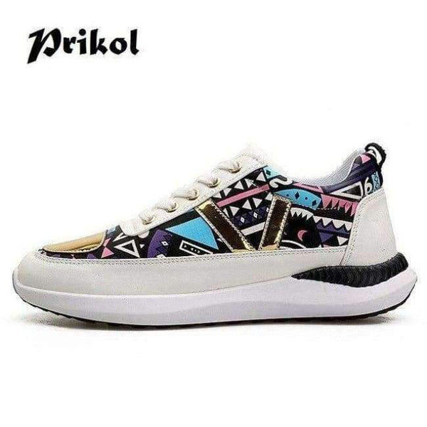 Planet Gates White / 7.5 Hip Hop Graffiti Design Spring New Sport Shoes Men Tennis Sneakers Training Zapatillas Hombre Cap Toe Krasovki Obuv