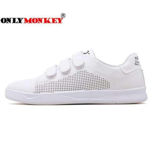 Planet Gates White / 7 ONLYMONKEY Hook Loop Sneakers Men Fashion Design Breathable Men Casual Shoes High Quality Men Vulcanize Shoes Durable Men Shoes
