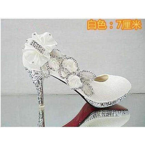 Planet Gates white 7cm / 4 2016 Glitter Gorgeous Wedding Bridal Evening Party Crystal High Heels Women Shoes Sexy Woman Pumps Fashion Bridal Shoes 9 color