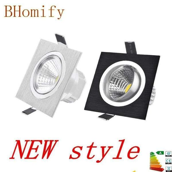 Planet Gates White / 7W No-Dimmable Square Bright Recessed LED Dimmable Square Downlight COB 7W 9W 12W LED Spot light decoration Ceiling Lamp AC 110V/220V